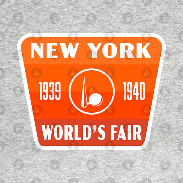 1939-40 New York World's Fair Retro Badge (Orange) by deadmansupplyco